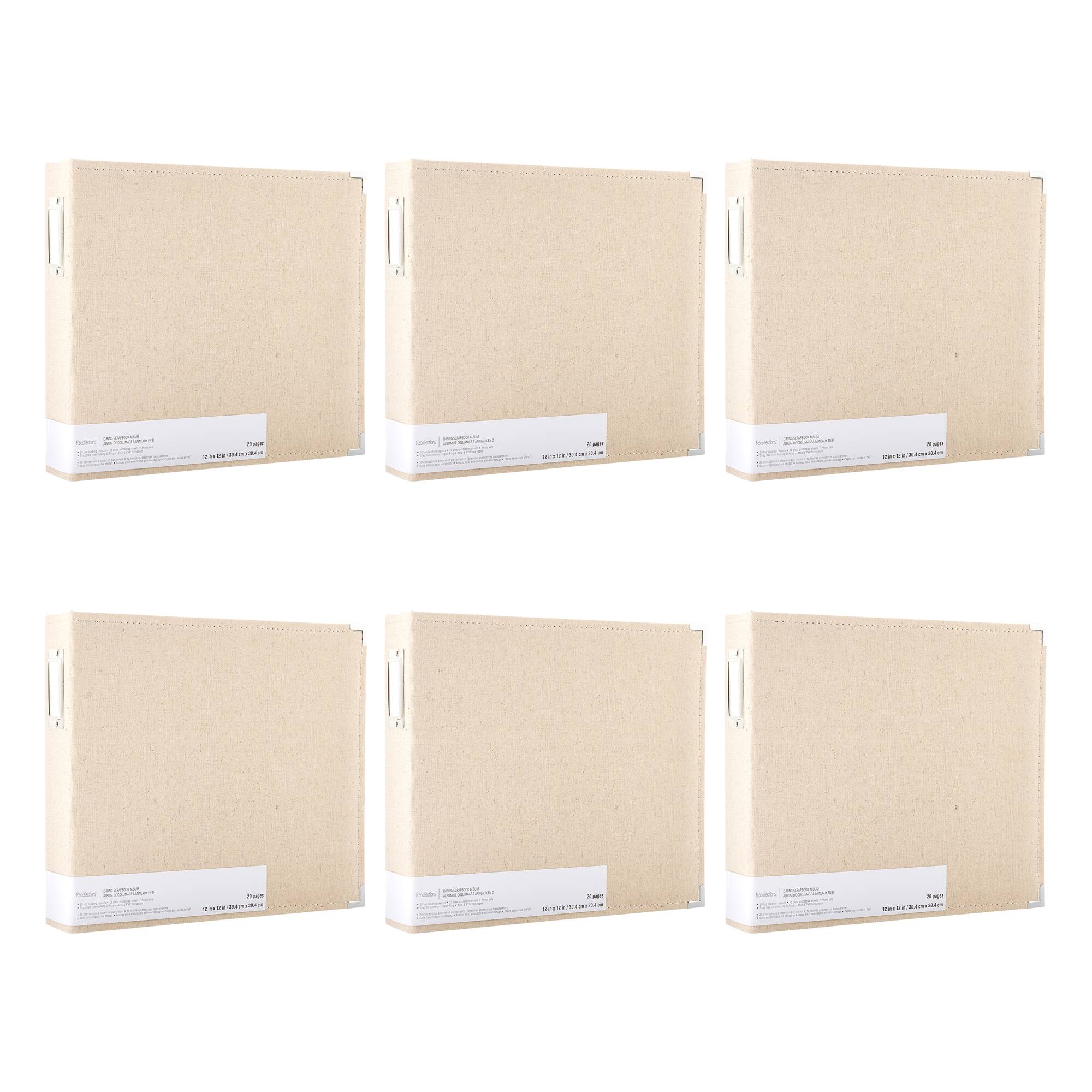 6 Pack: Oatmeal D-Ring Scrapbook Album by Recollections™